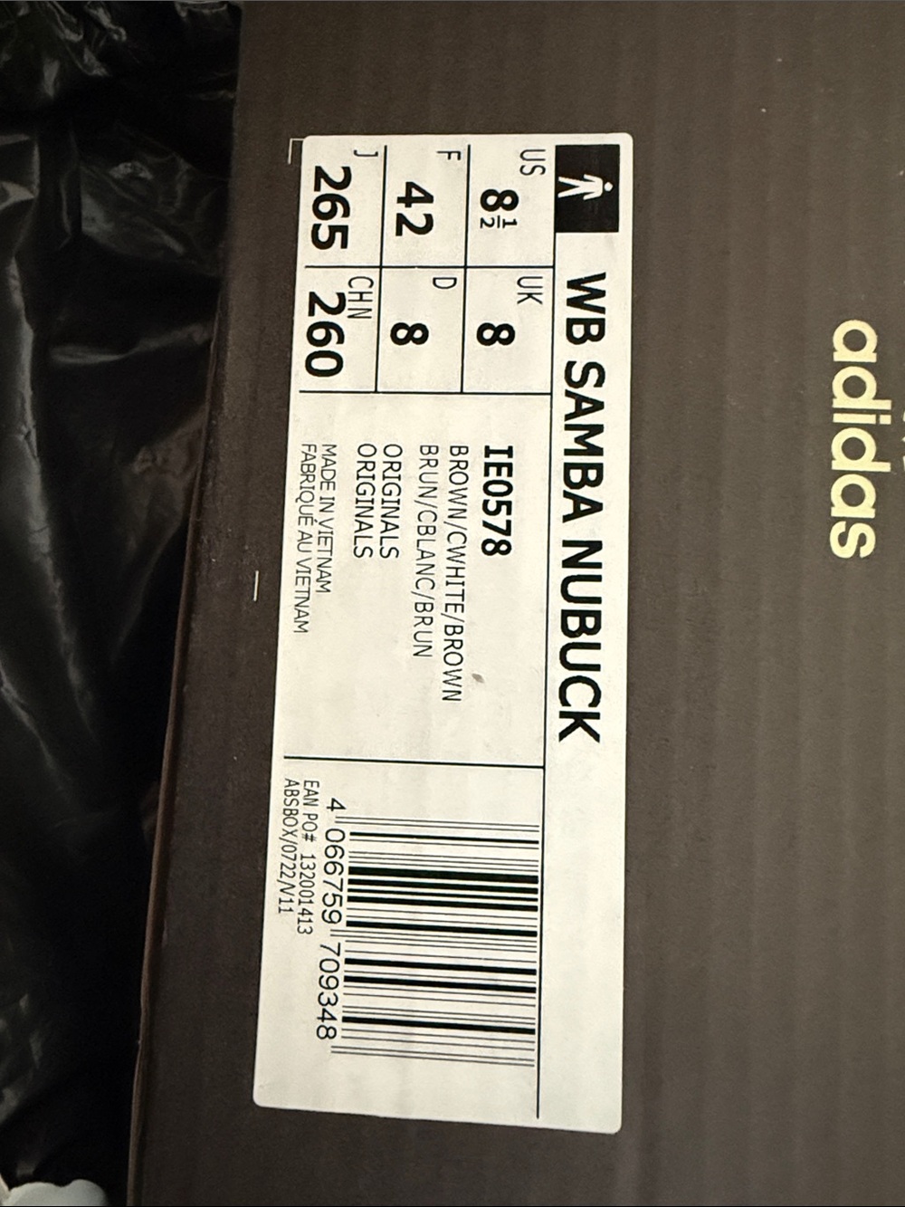 ADIDAS SAMBA WALES BONNER DARK BROWN - Picture 5 of 5